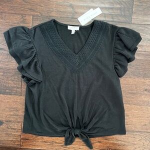 NWT Rio & Rian Butterfly Sleeve Blouse Size Medium